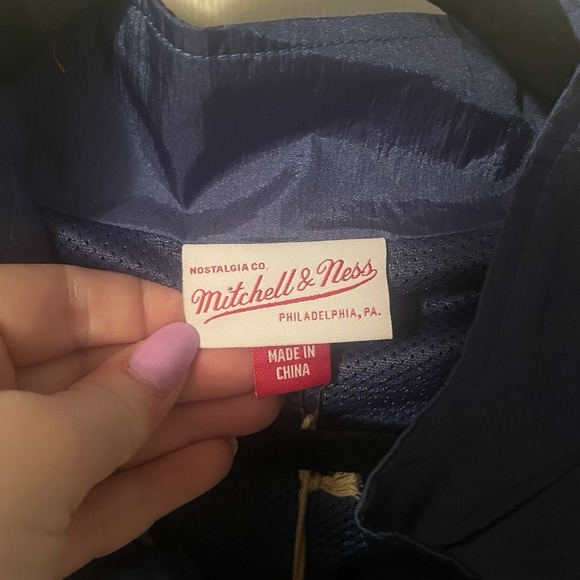 Eastside Golf Mitchell & Ness Men's 2XL XXL Royal Blue Windbreaker Jacket NWT - Picture 5 of 16
